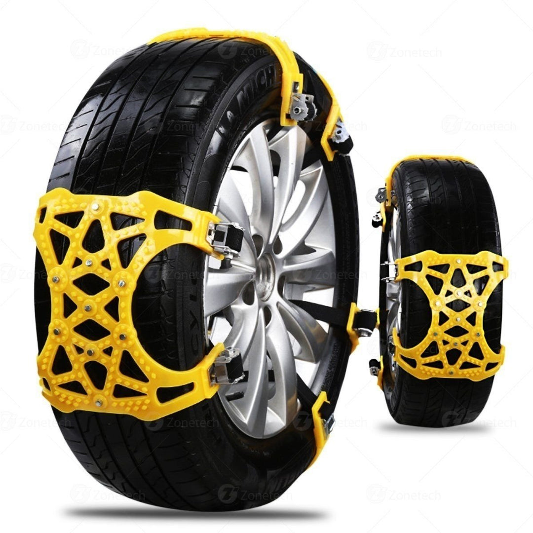 Zone Tech Car Tire Truck Snow Ice Mud Chains Anti Skid Diamond Pattern Traction Image 1