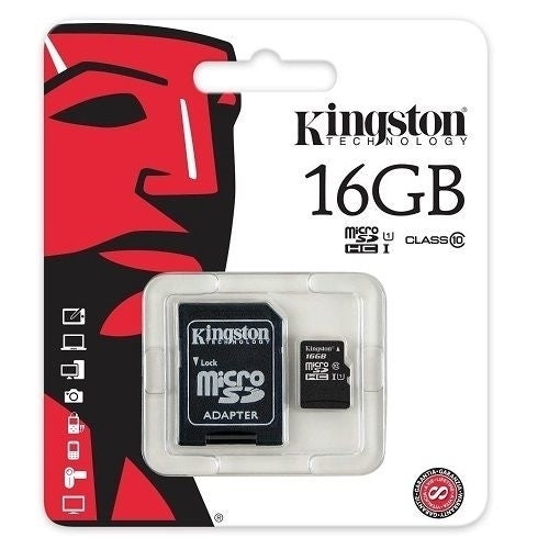 Class 10 Kingston Ultra Micro SD Memory Card 16GB Image 1
