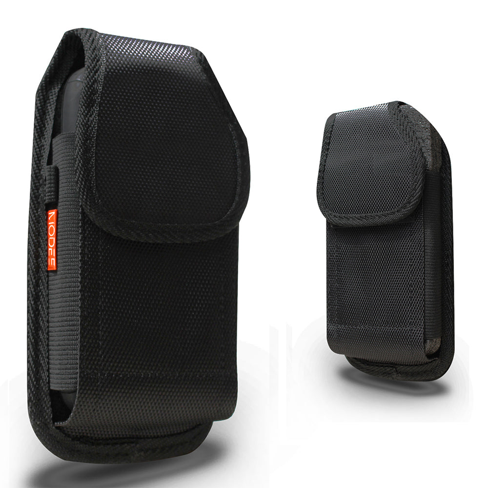 For Kyocera Hydro Reach / C6743 Rugged Nylon Pouch Plus Cell Phone With Cover Size - Black Image 2