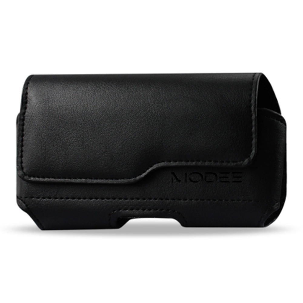 For LG Volt 2 / LS751 Horizontal Z Lid Leather Pouch Plus Cell Phone With Cover Size - Black Image 1