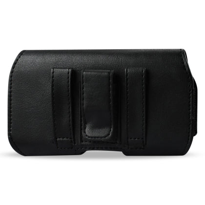 For LG Volt 2 / LS751 Horizontal Z Lid Leather Pouch Plus Cell Phone With Cover Size - Black Image 2