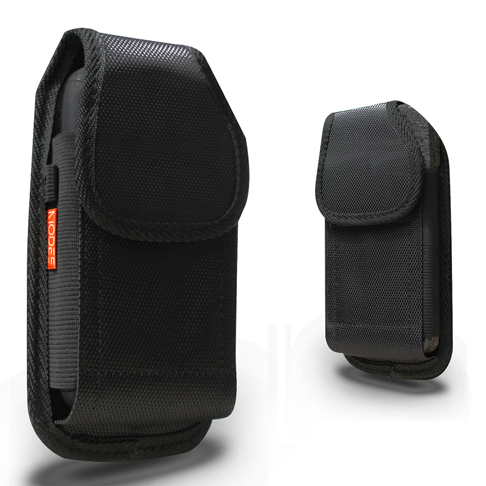 For Samsung Galaxy S5 / 9600 Rugged Nylon Pouch Plus Cell Phone With Cover Size - Black Image 2