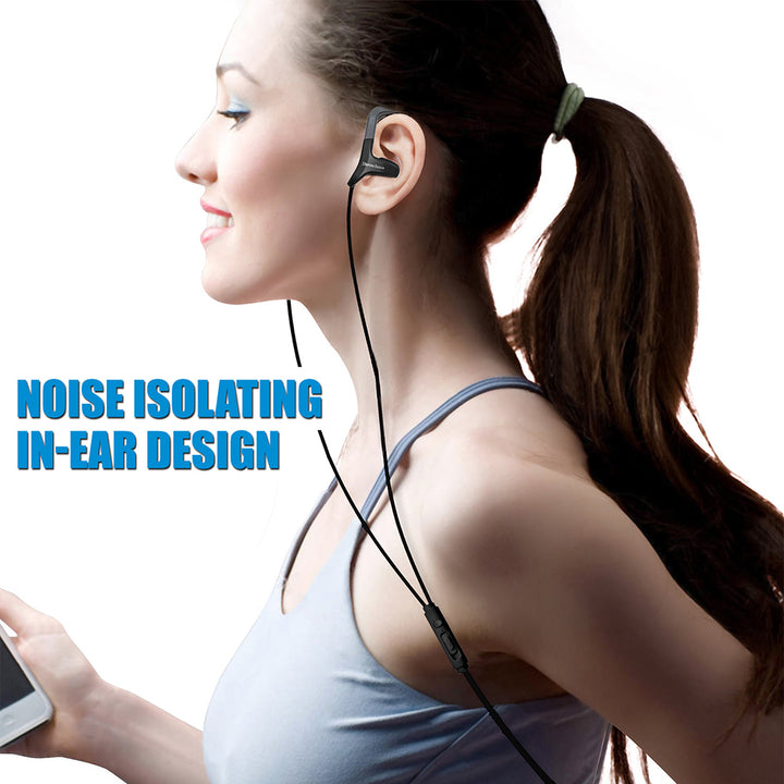 Universal Sweatproof Sport Earphones Earhook With Microphone Multifunction Control Image 4