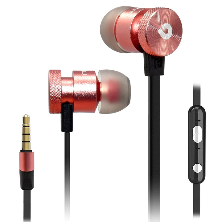 Universal Noise Isolating Super Bass Earphones Headset with Microphone 3.5mm Jack Image 1