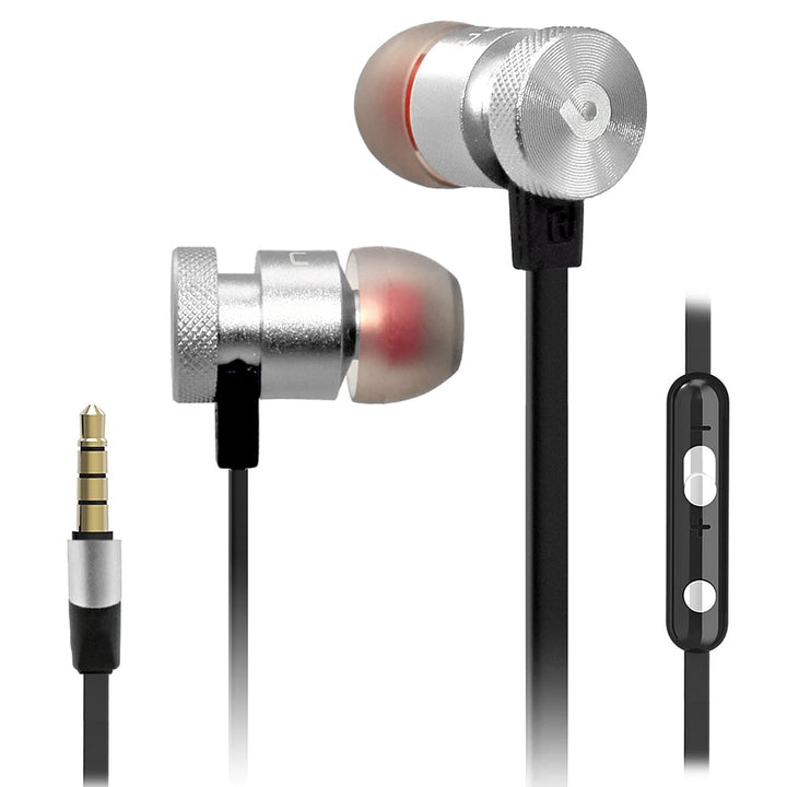 Universal Noise Isolating Super Bass Earphones Headset with Microphone 3.5mm Jack Image 1