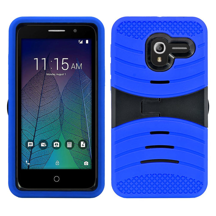 Alcatel Tru / Stellar / 5060 / POP 3 Hybrid Silicone Case Cover Stand Image 1