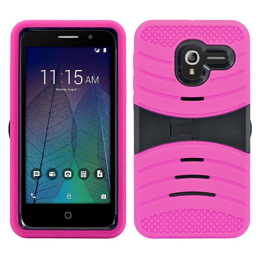 Alcatel Tru / Stellar / 5060 / POP 3 Hybrid Silicone Case Cover Stand Image 1