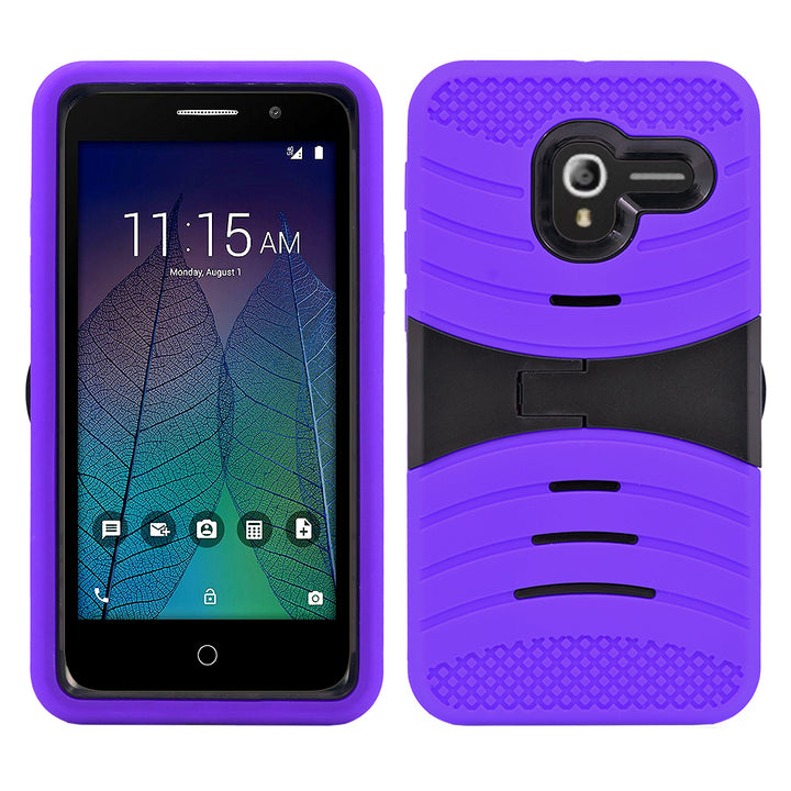 Alcatel Tru / Stellar / 5060 / POP 3 Hybrid Silicone Case Cover Stand Image 4