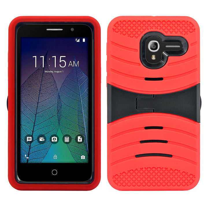 Alcatel Tru / Stellar / 5060 / POP 3 Hybrid Silicone Case Cover Stand Image 4