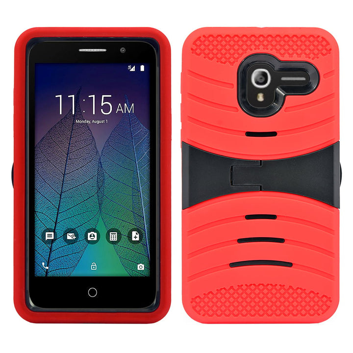 Alcatel Tru / Stellar / 5060 / POP 3 Hybrid Silicone Case Cover Stand Image 1