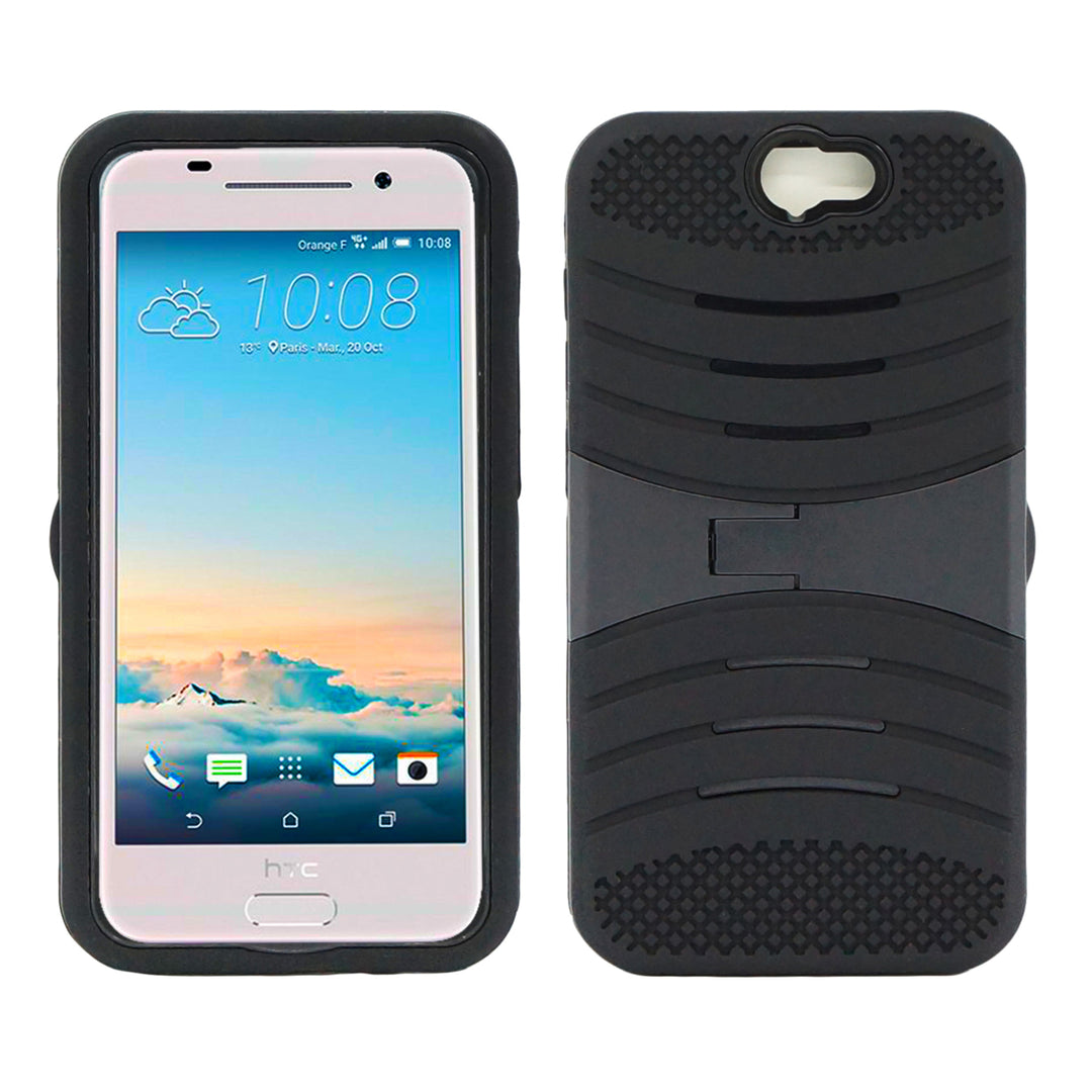 HTC One A9 Hybrid Silicone Case Cover Stand Image 1