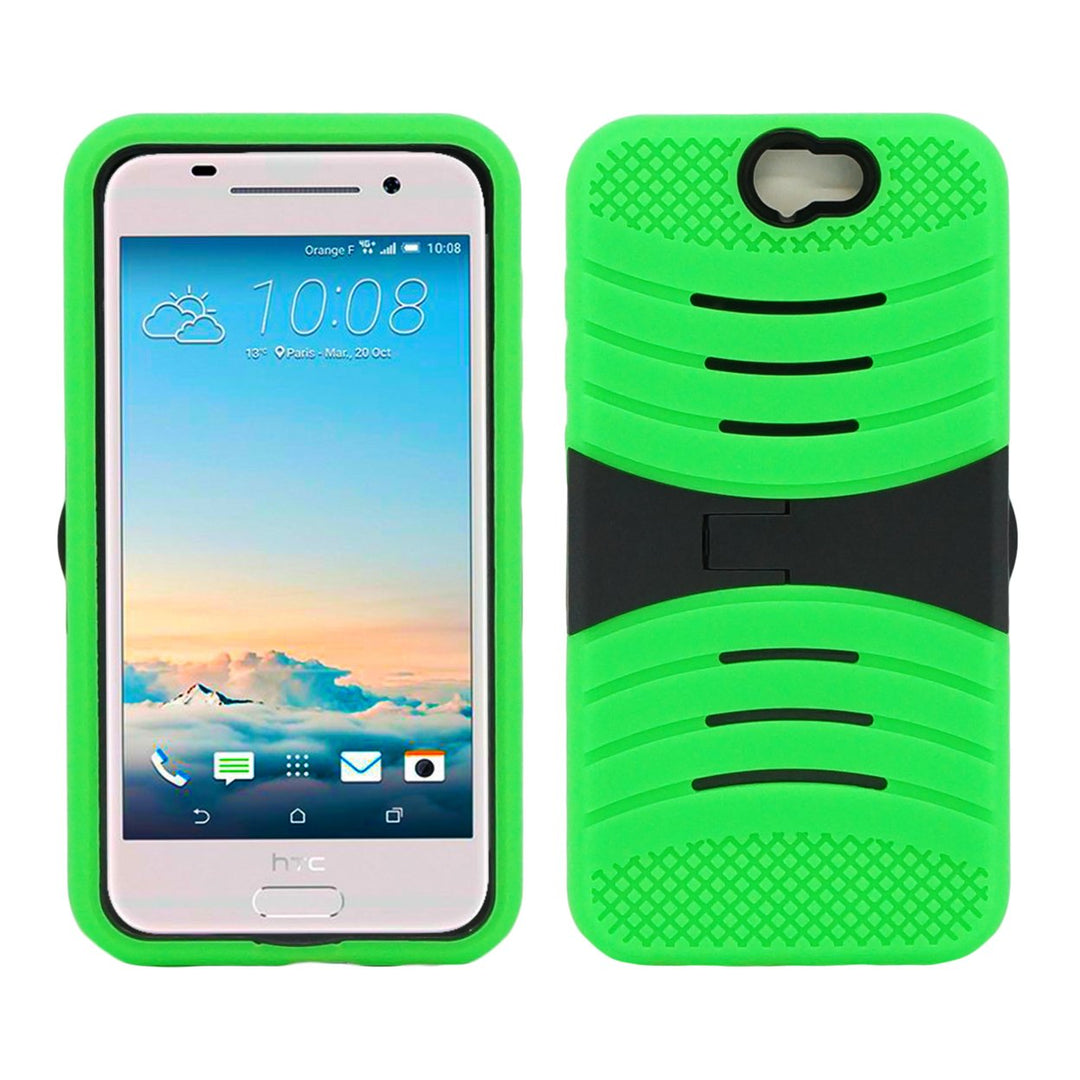 HTC One A9 Hybrid Silicone Case Cover Stand Image 1