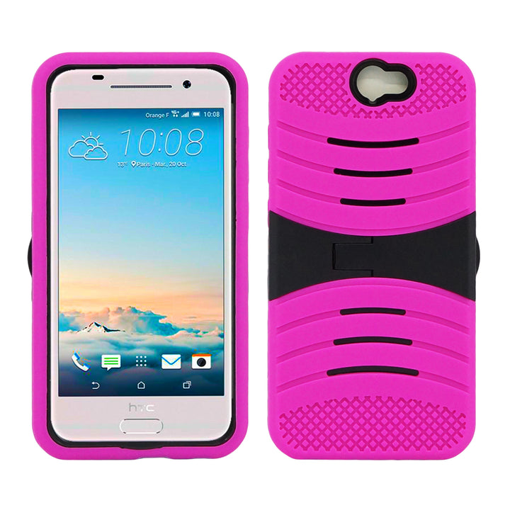 HTC One A9 Hybrid Silicone Case Cover Stand Image 4