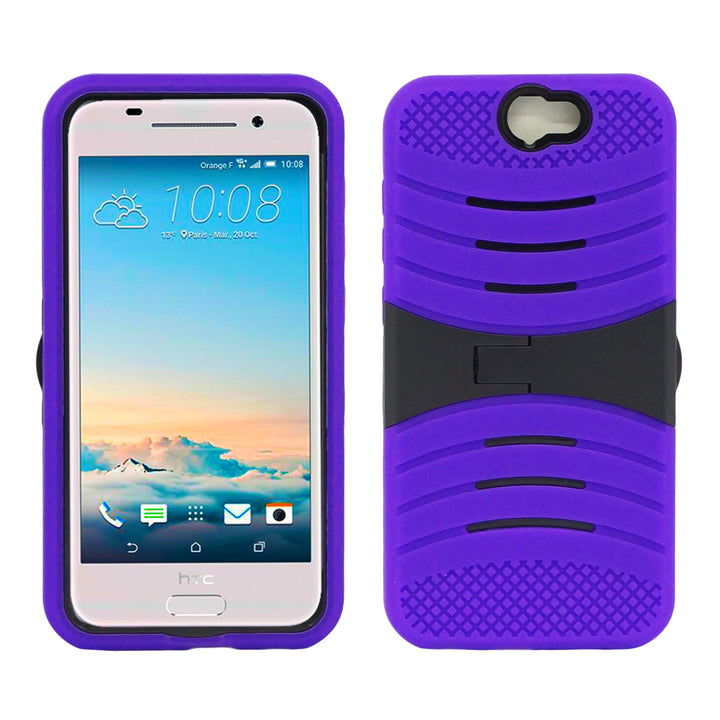 HTC One A9 Hybrid Silicone Case Cover Stand Image 4