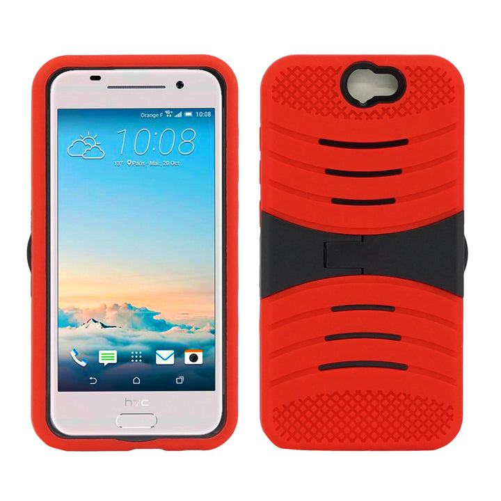 HTC One A9 Hybrid Silicone Case Cover Stand Image 6