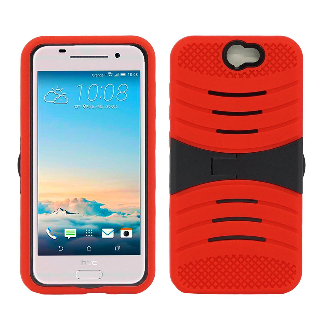 HTC One A9 Hybrid Silicone Case Cover Stand Image 1