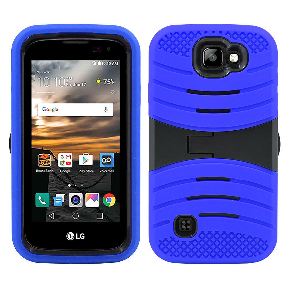 LG K3 / LG LS450 Hybrid Silicone Case Cover Stand Image 2