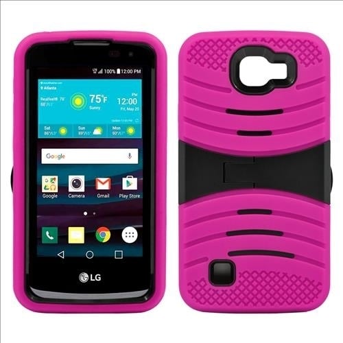 LG Spree Optimus Zone 3 / VS425 Hybrid Silicone Case Cover Stand Image 3