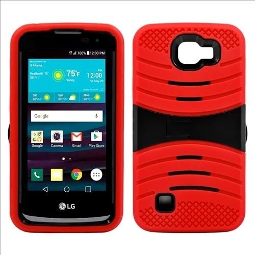 LG Spree Optimus Zone 3 / VS425 Hybrid Silicone Case Cover Stand Image 1