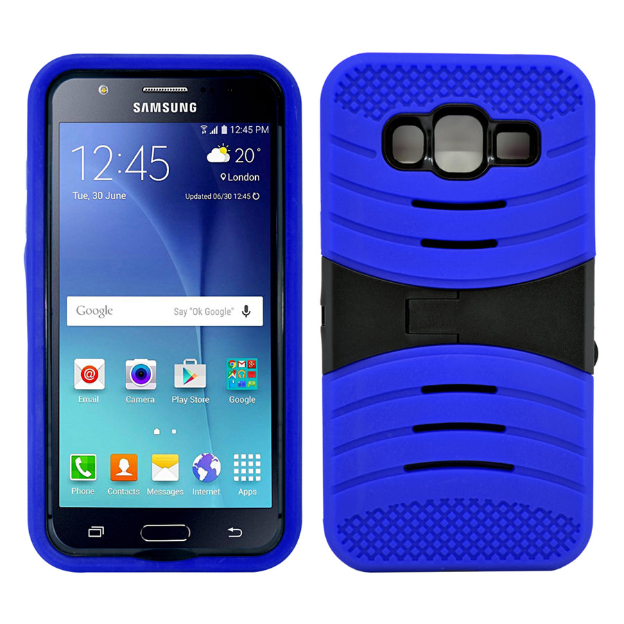 Samsung Galaxy J5 Hybrid Silicone Case Cover Stand Image 1