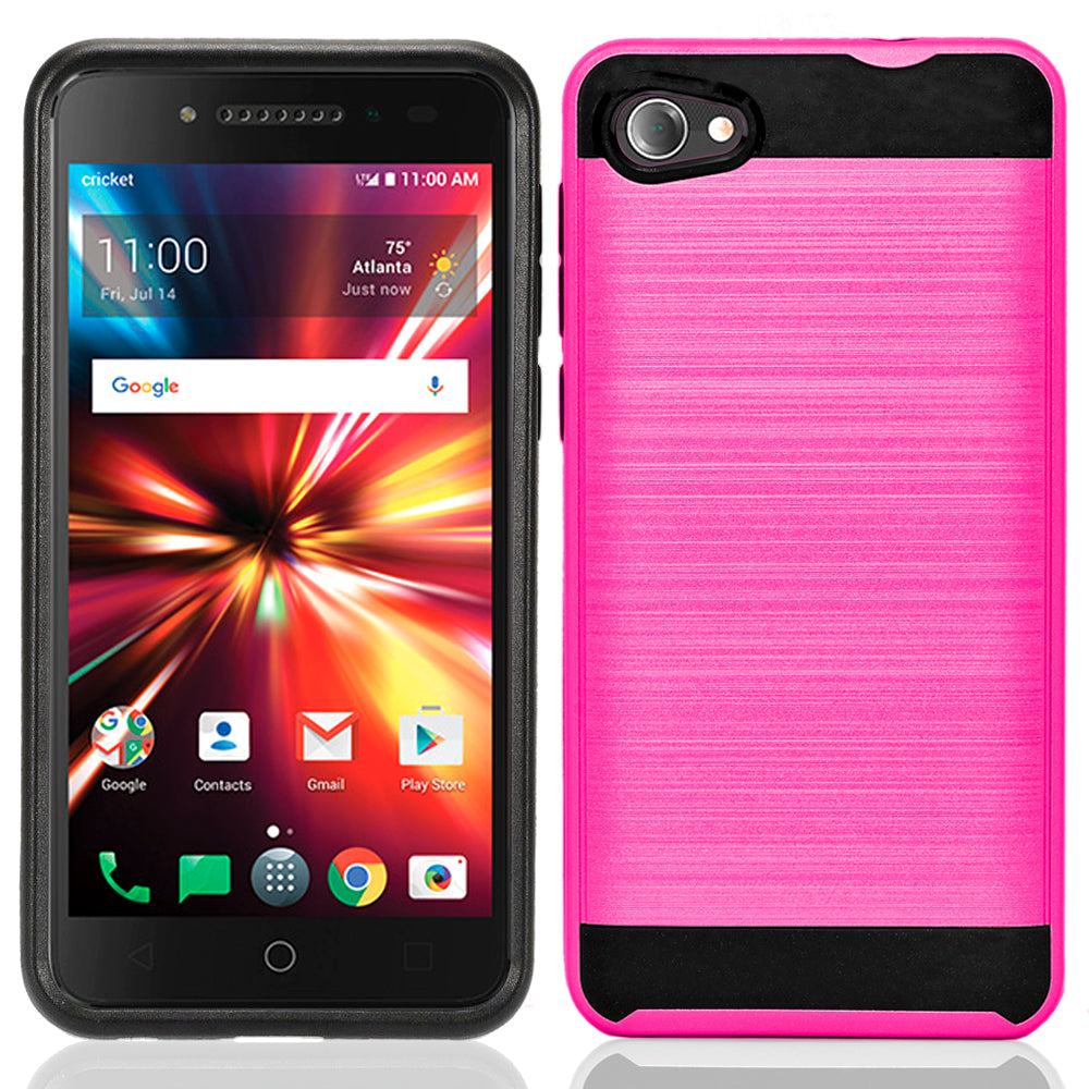 Alcatel PulseMix / A50 / A5 / 5085 Hybrid Metal Brushed Shockproof Tough Case Cover Image 3