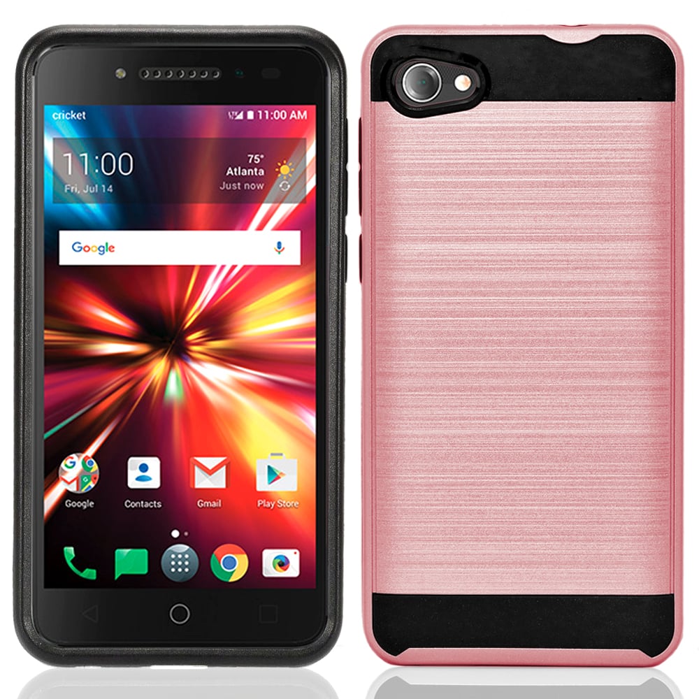 Alcatel PulseMix / A50 / A5 / 5085 Hybrid Metal Brushed Shockproof Tough Case Cover Image 4