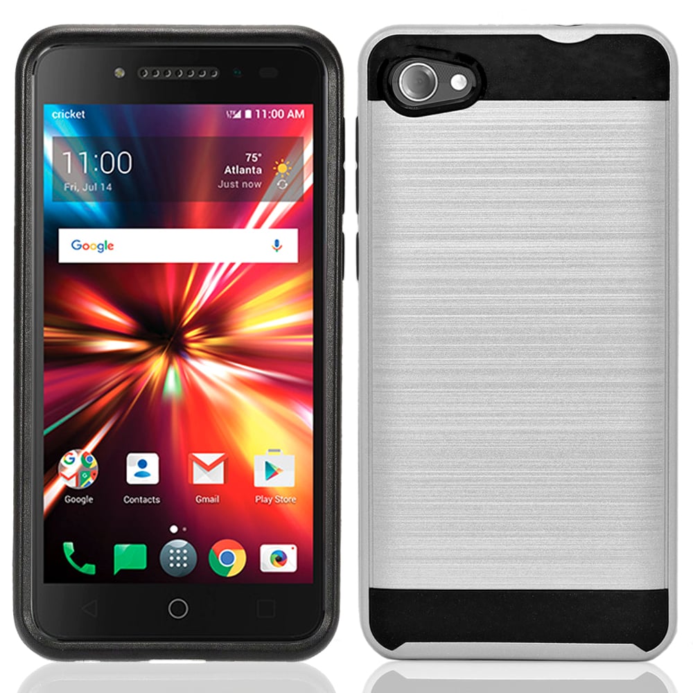 Alcatel PulseMix / A50 / A5 / 5085 Hybrid Metal Brushed Shockproof Tough Case Cover Image 1