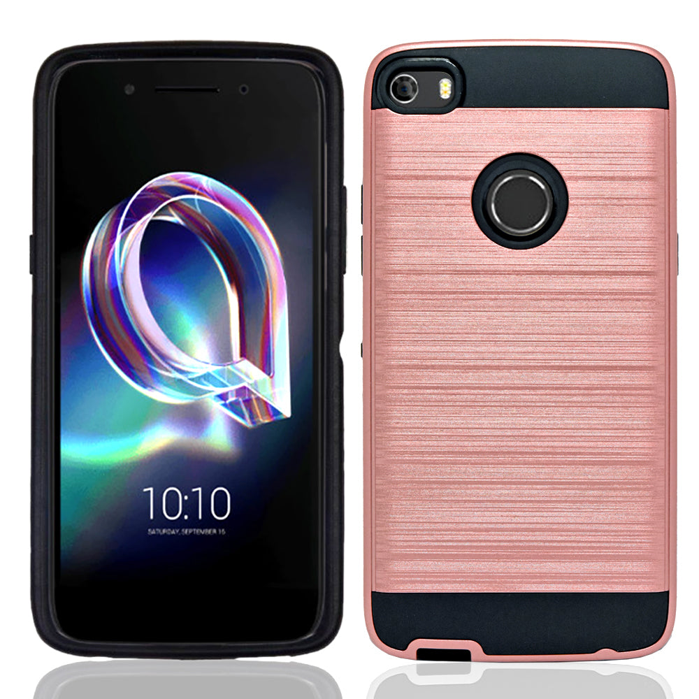 Alcatel OneTouch iDOL 5 / 6060 Hybrid Metal Brushed Shockproof Tough Case Cover Image 4