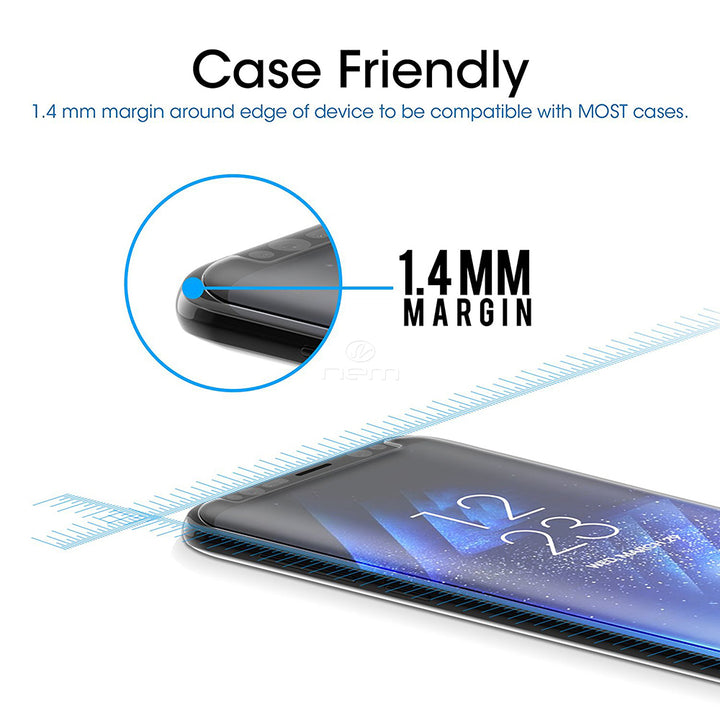 Samsung Galaxy S8 Tempered Glass Screen Protector 3D Curved Case Friendly Image 4