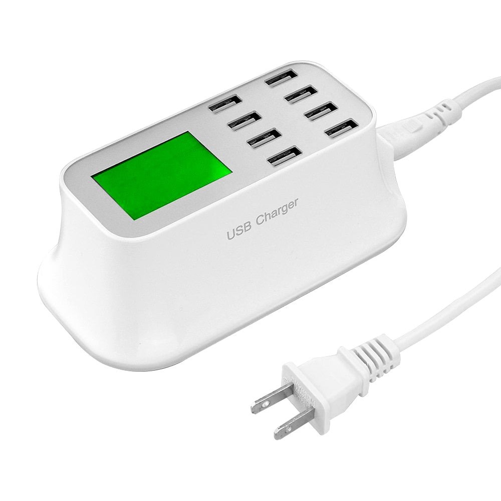 Universal 8 Port USB Wall Charger Power Supply - White Image 3