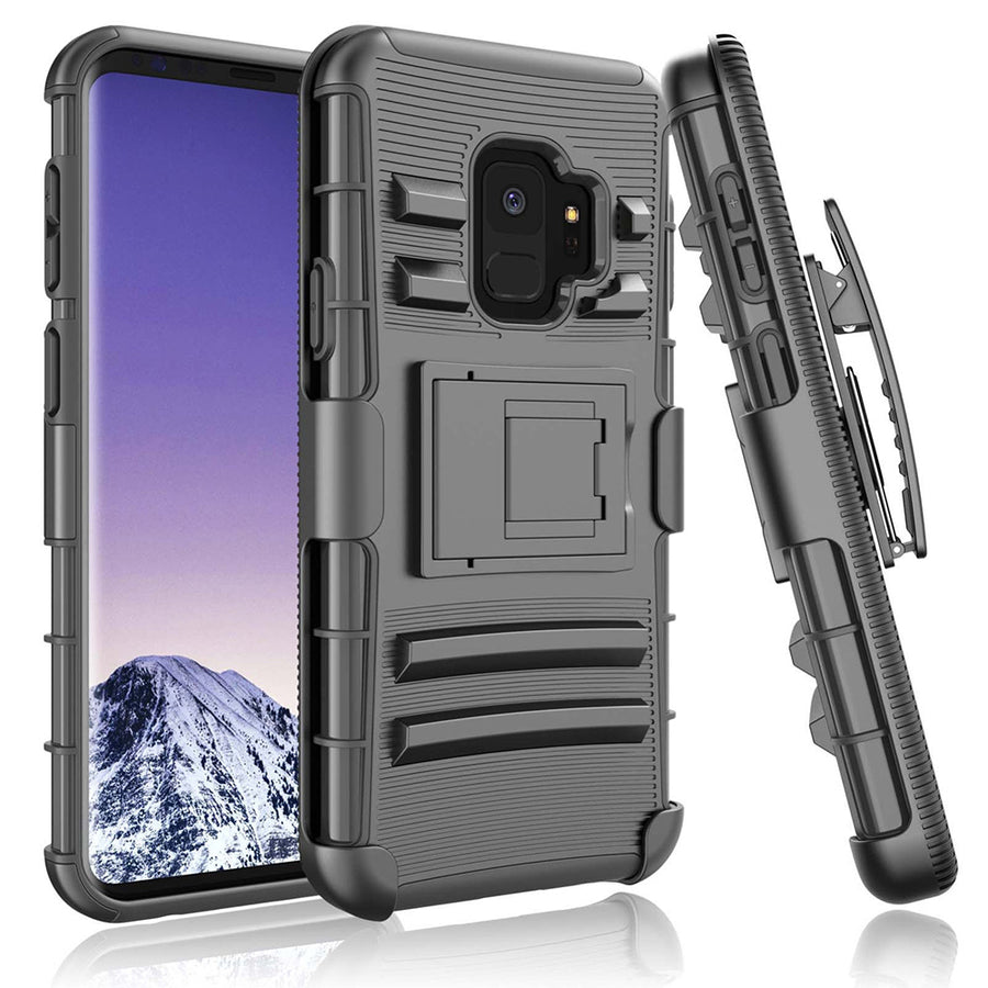 Samsung Galaxy S9 Armor Belt Clip Holster Case Cover Image 1