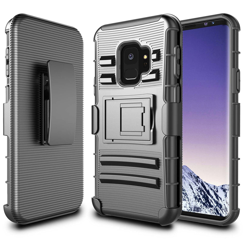 Samsung Galaxy S9 Armor Belt Clip Holster Case Cover Image 4
