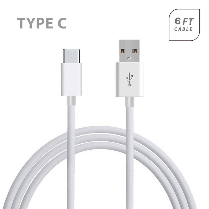 Universal USB Round Data Charger Cable Type C 6 Ft Image 1