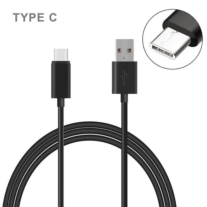 Universal USB Round Data Charger Cable Type C 3 Ft Image 1