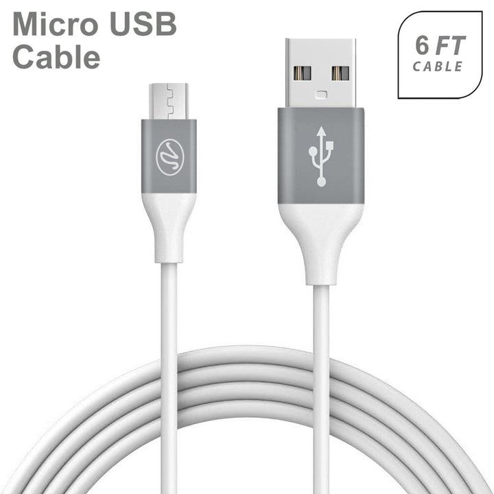 Universal Fast Charge 6Ft Micro USB Cable 2.4A Tangle-Free Durable Sync Charger Image 3