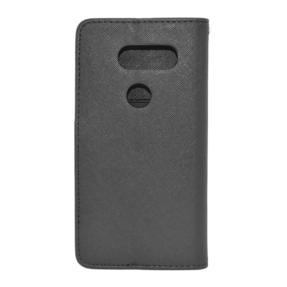 LG V30 Leather Wallet Pouch Case Cover with Card Holders and Media Stand Feature Image 8