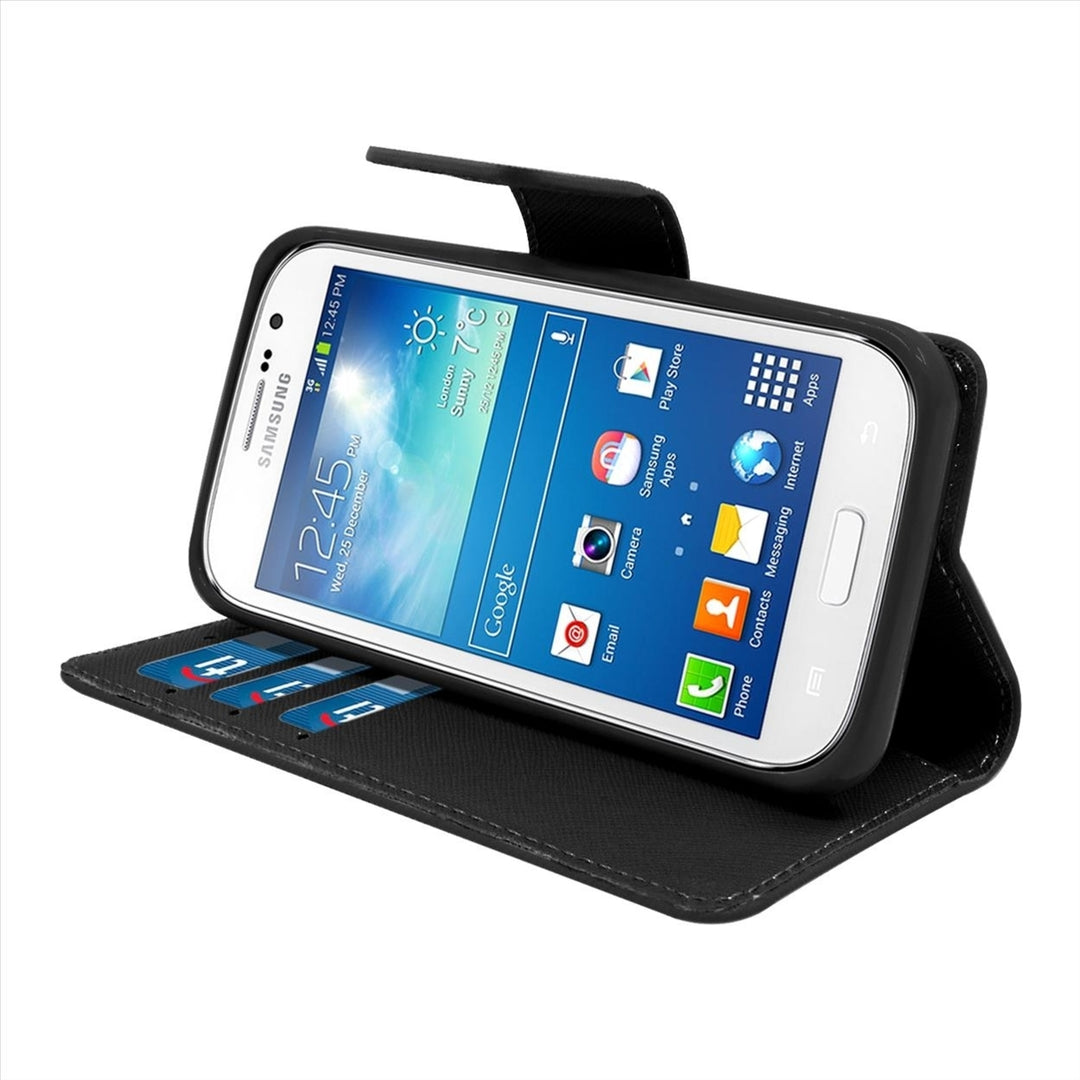 Samsung Galaxy Grand Neo Leather Wallet Pouch Case Cover Image 7