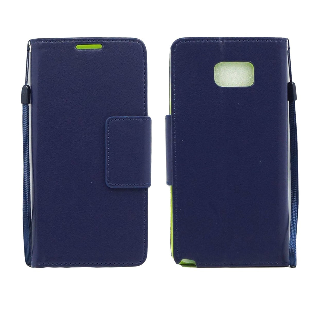 Samsung Galaxy Note 5 Folio Leather Wallet Pouch Case Cover Image 2