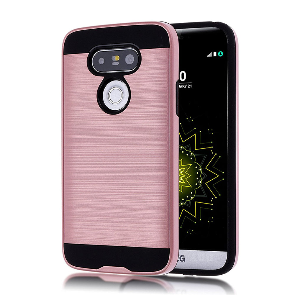 LG G5 Hybrid Metal Brushed Shockproof Tough Case Cover Image 4