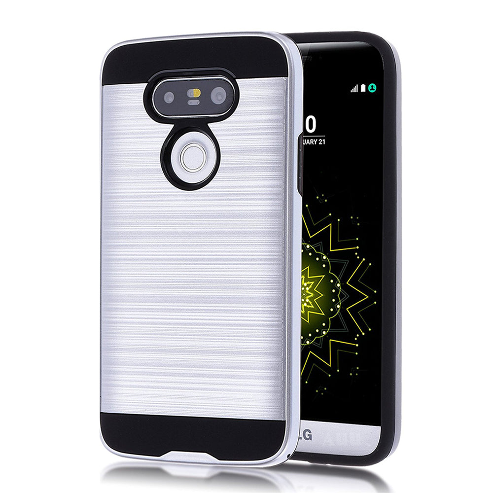 LG G5 Hybrid Metal Brushed Shockproof Tough Case Cover Image 4