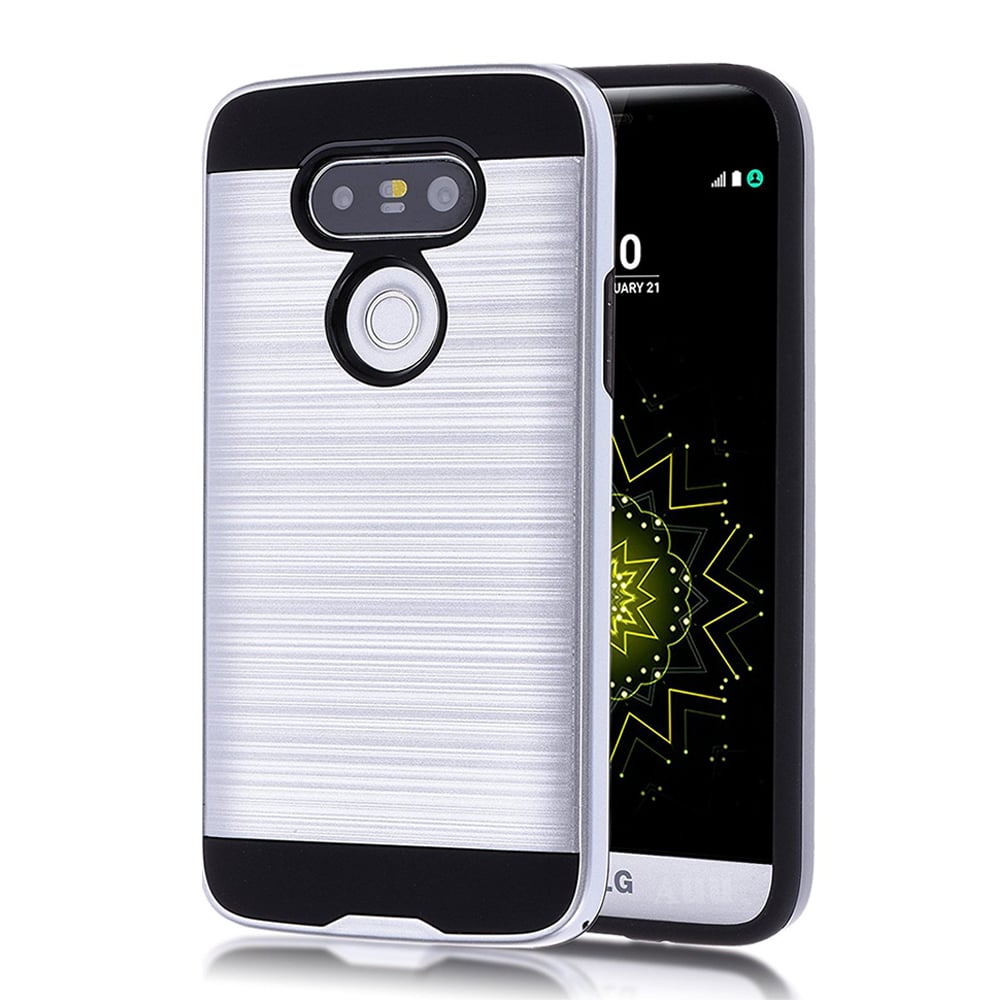 LG G5 Hybrid Metal Brushed Shockproof Tough Case Cover Image 1