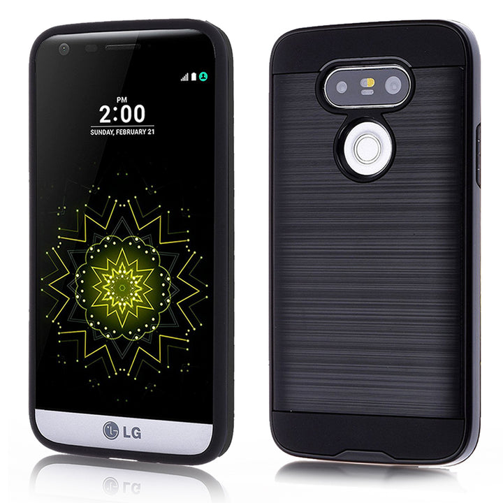 LG G5 Hybrid Metal Brushed Shockproof Tough Case Cover Image 8