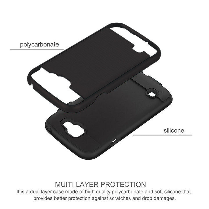 LG K3 / LS450 Hybrid Metal Brushed Shockproof Tough Case Cover Image 9