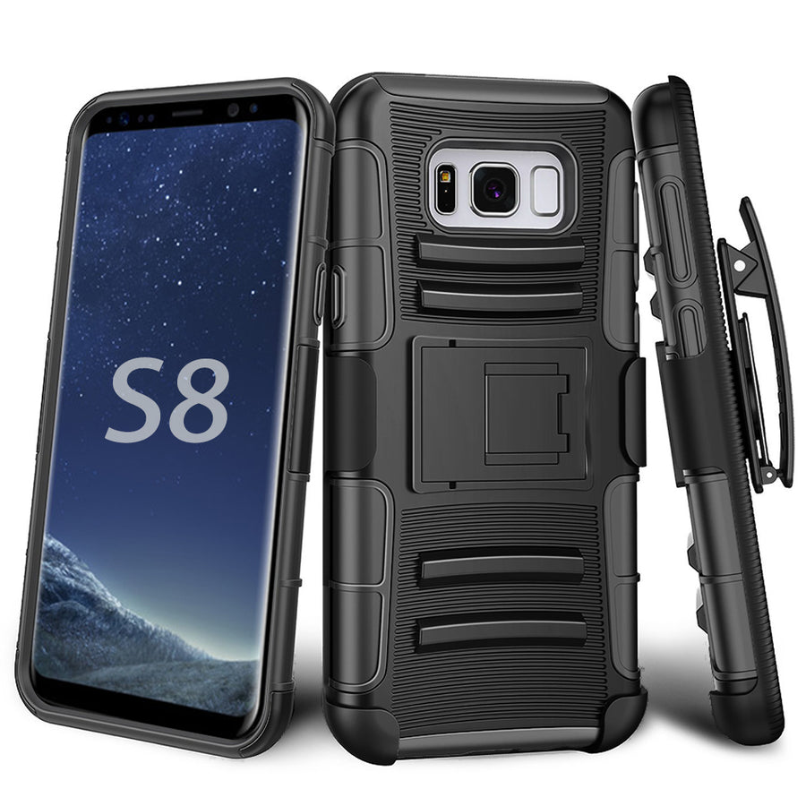 Samsung Galaxy S8 Armor Belt Clip Holster Case Cover Image 1