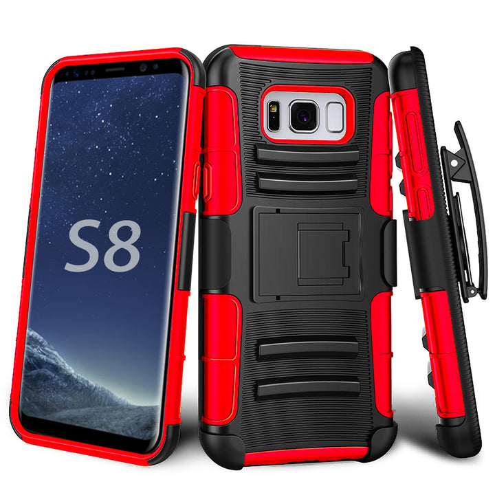 Samsung Galaxy S8 Armor Belt Clip Holster Case Cover Image 1