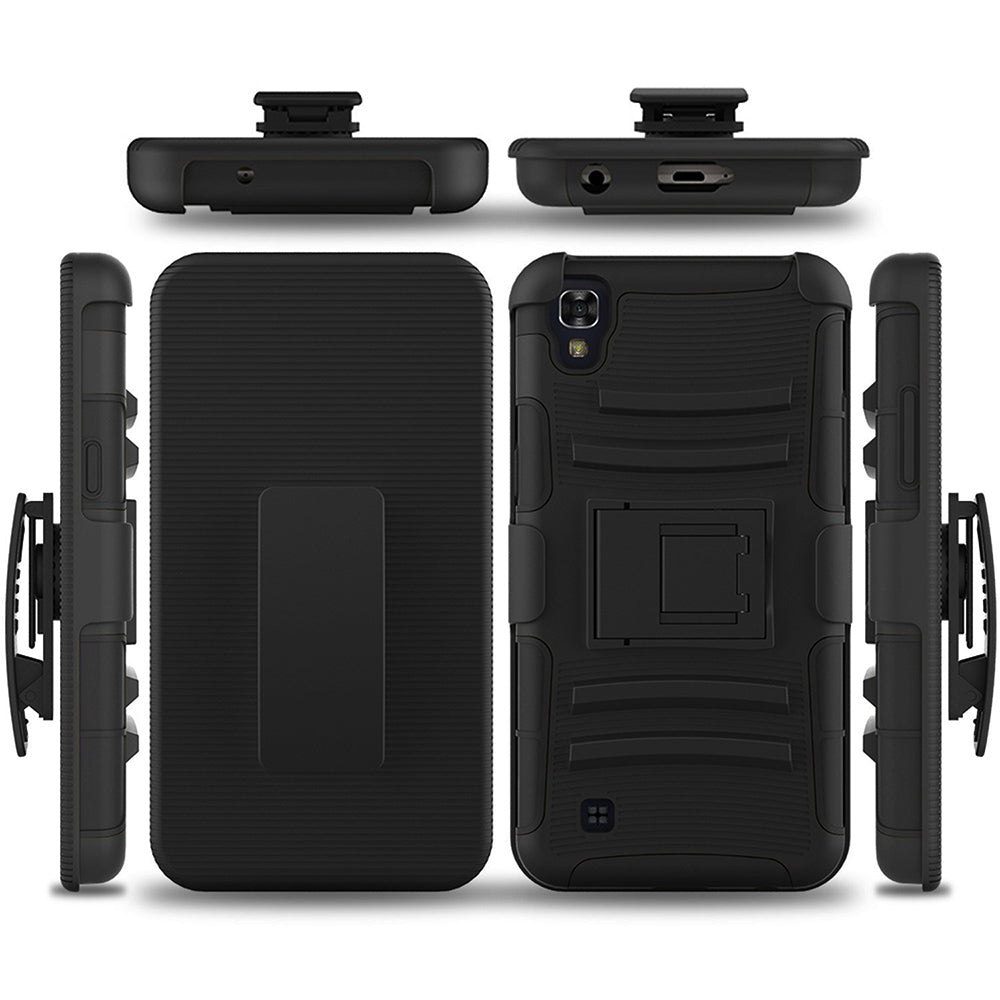 LG X Power / K210 / K6P Armor Belt Clip Holster Case Image 4