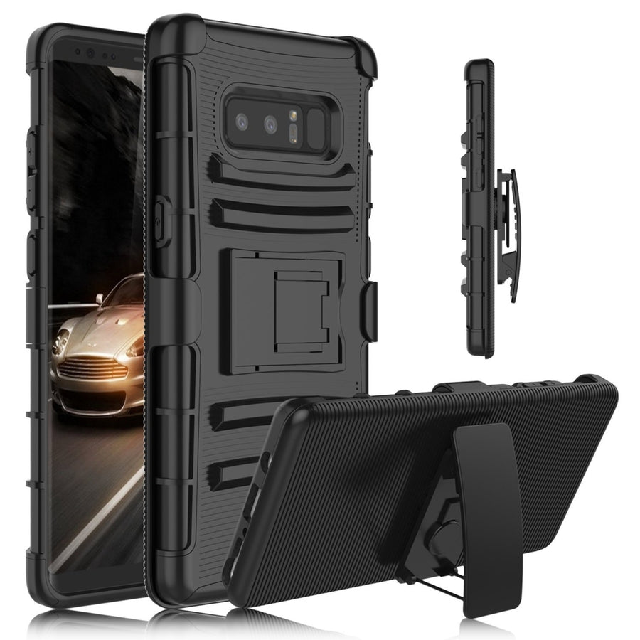 Samsung Galaxy Note 8 Armor Belt Clip Holster Case Cover Image 1