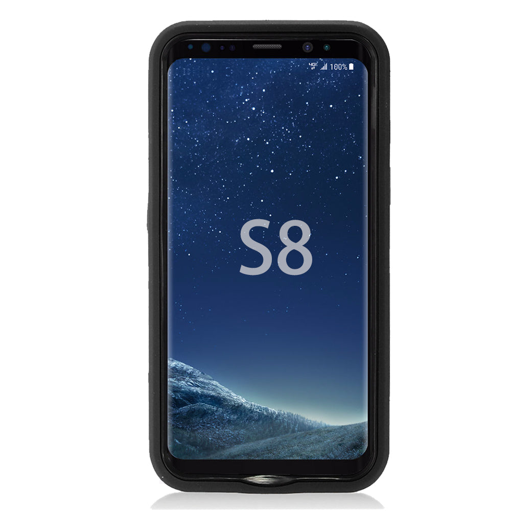 Samsung Galaxy S8 Hybrid Silicone Case Cover Stand Image 8