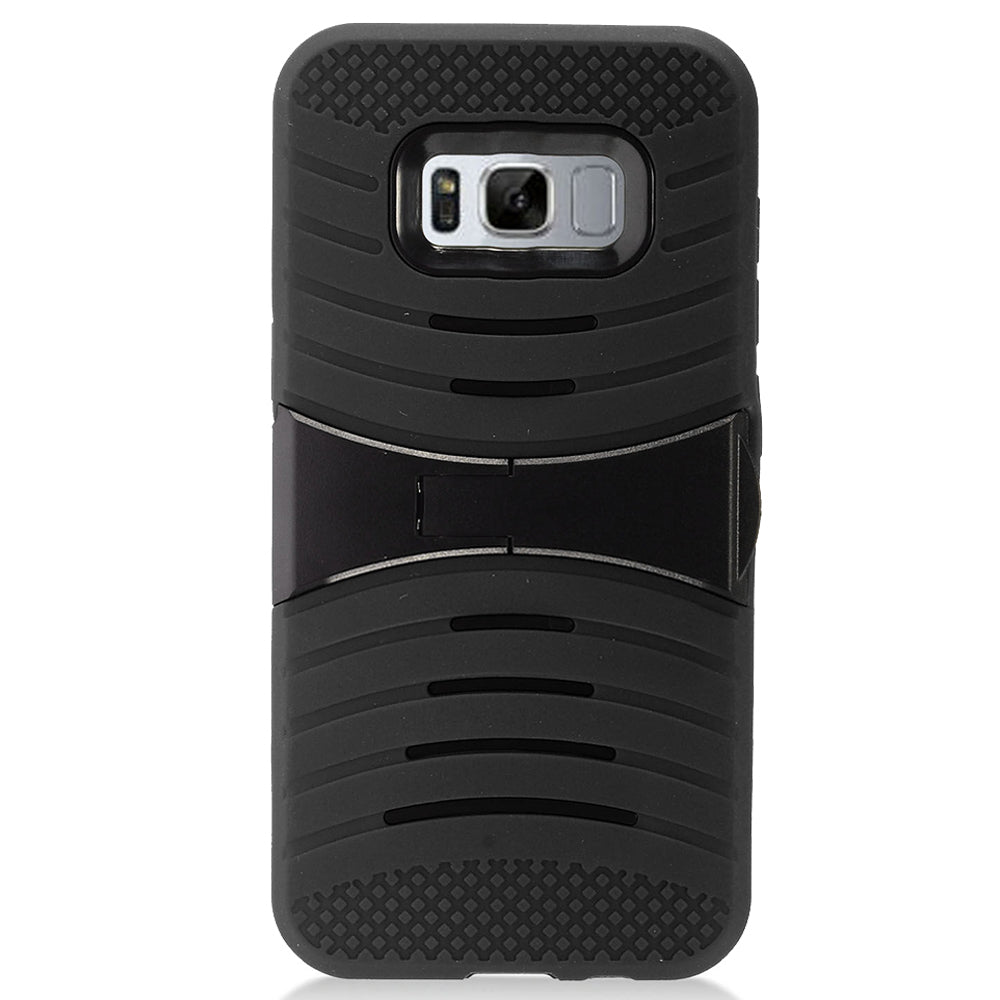 Samsung Galaxy S8 Plus Hybrid Silicone Case Cover Stand Image 7