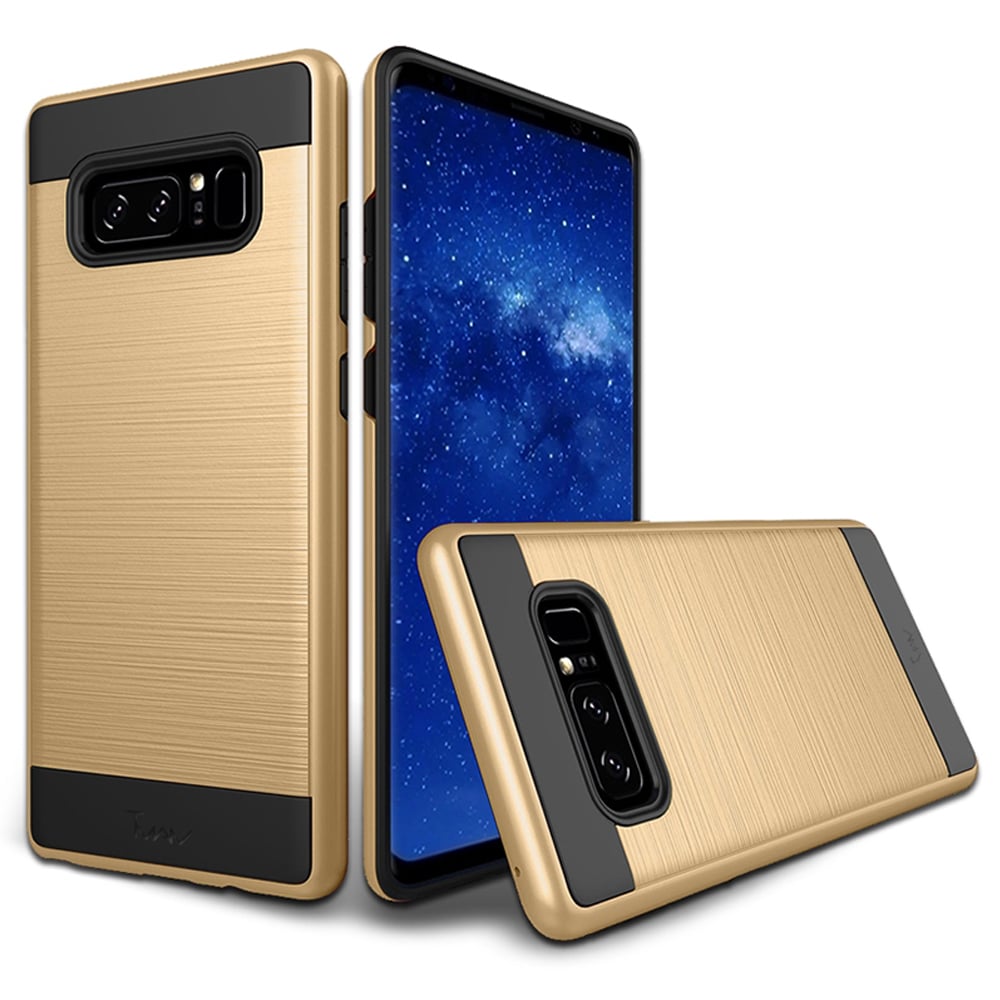 Samsung Galaxy Note 8 Tough Shockproof Hybrid Metal Brushed Case Cover Image 1